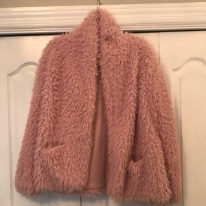 Pink fur jacket